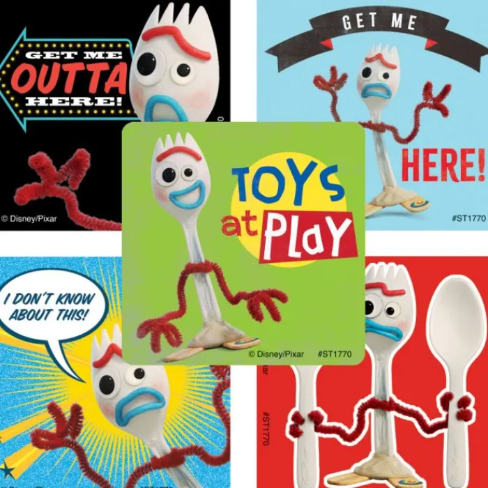 Disney Stickers | Character Stickers<SmileMakers Toy Story 4 Forky Stickers - Stickers from