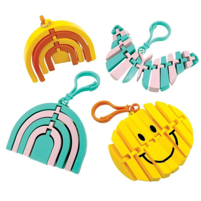 Fidget & Distraction Toys | Fidget & Distraction<SmileMakers Trendy Articulating Backpack Pulls - Backpack Pulls from