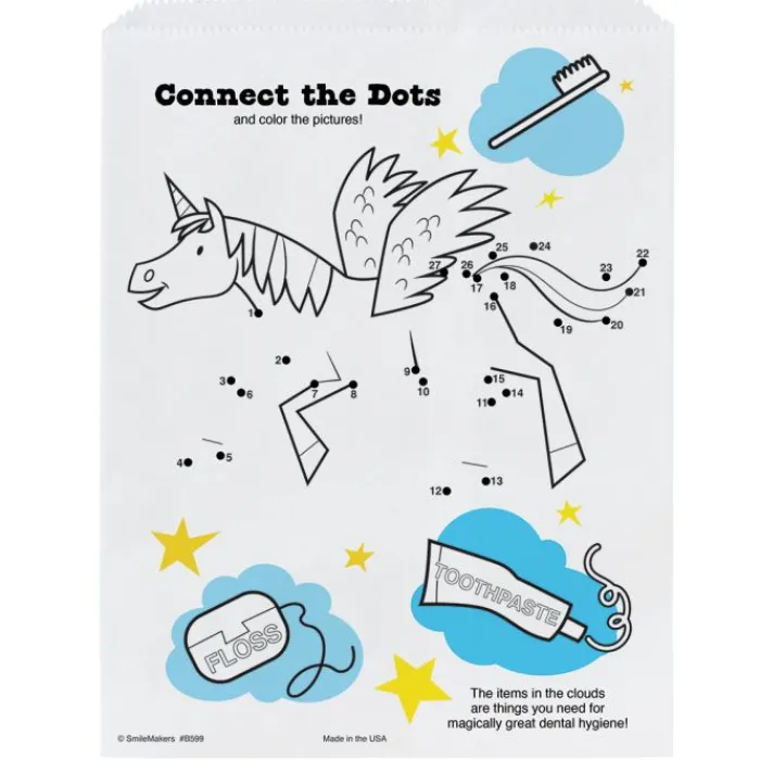 Take Home Bags | Take Home Bags<SmileMakers Unicorn Kids Activity Dental Paper Bags - Take Home Bags from