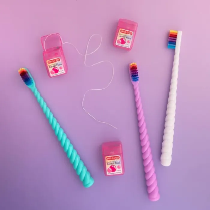 Ready-to-go Dental Kits | Dental Kits<SmileMakers UnicornToothbrushes and Floss Kits - Toothbrushes From