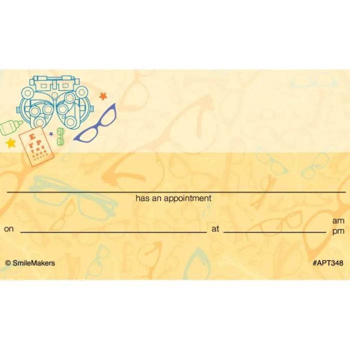 Appointment Cards<SmileMakers Vision Tools Appointment Cards - Appointment Cards from