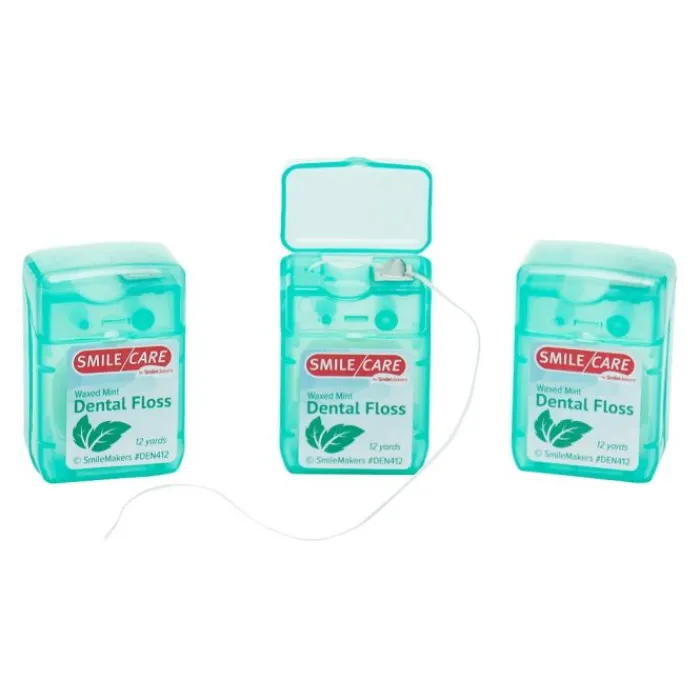 Toothpaste, Floss & Mouthwash | Dental Practice Essentials<SmileCare 12 Yards Bulk ™ Waxed Mint Floss - Dental Floss from SmileMakers